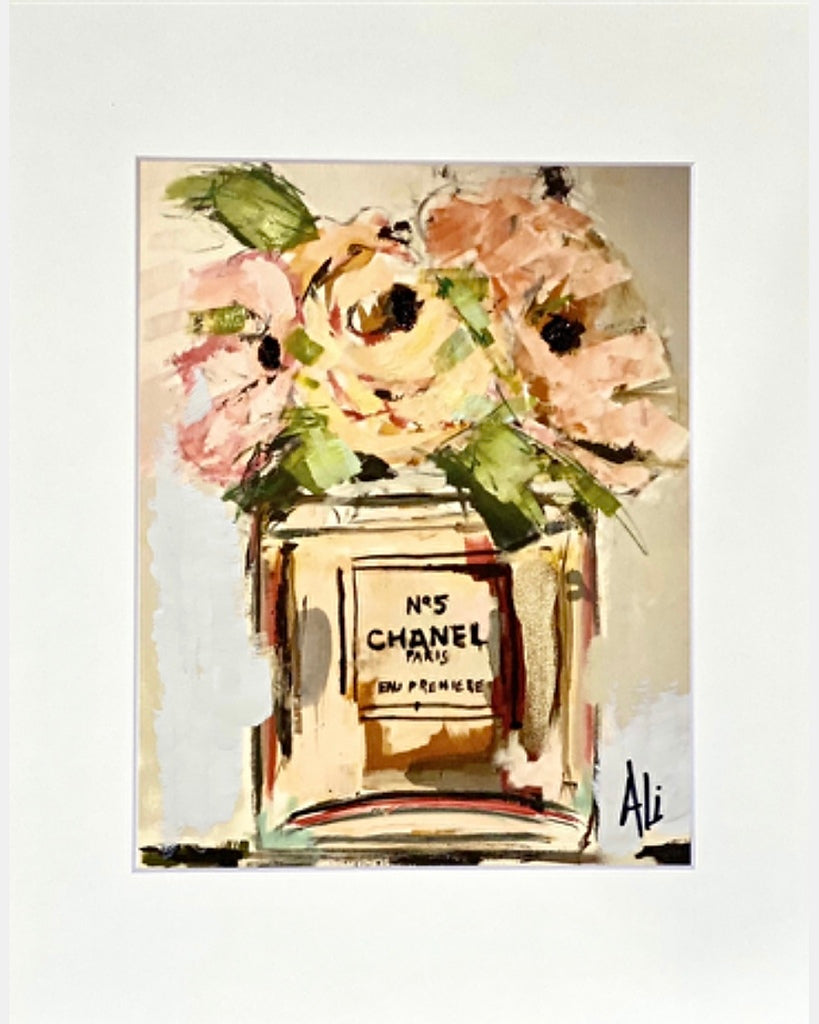 Je t'aime 14 x 11 Print (Hand-Embellished) with White Mat by Ali Leja Art